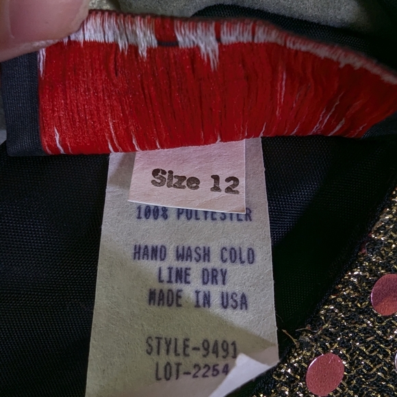 Vintage Rainbow Sequin blouse Shiny Holiday top Party Shimmer Shirt Long… - Picture 5 of 6